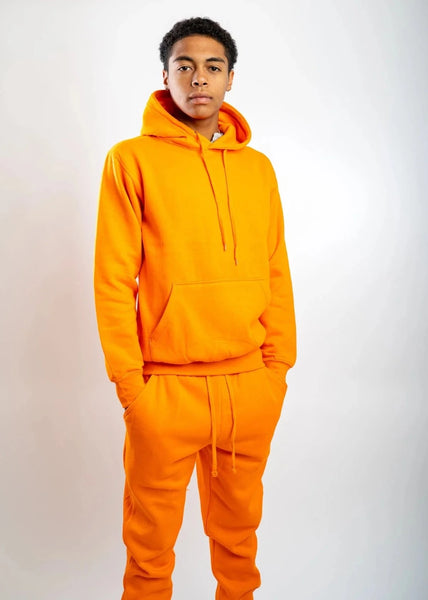 Sudadera naranja para hombre Sudadera con capucha naranja para hombre y joggers naranjas para hombre Pantalones deportivos naranjas para hombre