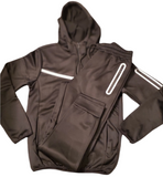 Black tech fleece tracksuit hoodie n joggers set