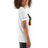 Camiseta de algodón con gráfico blanco de Period Pooh para mujer
