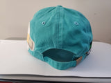 Sombrero de papá azul aguamarina verde azulado con parches de Ace of Spade