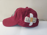 Ace of spade patched burgundy dad hat