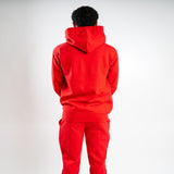 mens red hoodie