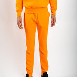 mens orange jogger mens orange hoodie mens orange sweatsuit 