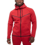 red tech tracksuit 